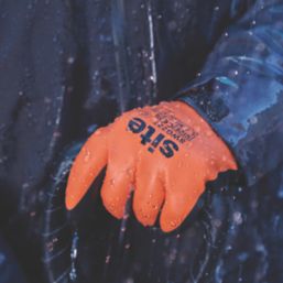 Site SWG227 Thermal Waterproof Gloves Orange / Black Large