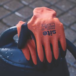 Site SWG227 Thermal Waterproof Gloves Orange / Black Large