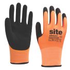 Site SWG227 Thermal Waterproof Gloves Orange / Black Large