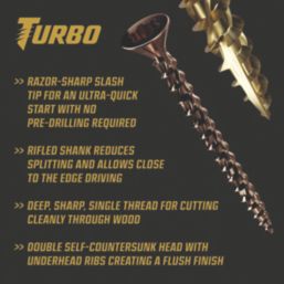 Turbo TX  TX Double-Countersunk Multi-Purpose Screw Trade Pack 1400 Pieces
