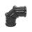 FloPlast  Push-Fit 0-90° Double Socket Adjustable Bend Black 110mm