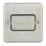 Hager Sollysta WRPS3PIBSB 10A 1-Gang 3-Pole Isolator Switch Brushed Steel  with Black Inserts