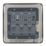 Hager Sollysta WRPS3PIBSB 10A 1-Gang 3-Pole Isolator Switch Brushed Steel  with Black Inserts