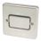 Hager Sollysta WRPS3PIBSB 10A 1-Gang 3-Pole Isolator Switch Brushed Steel  with Black Inserts