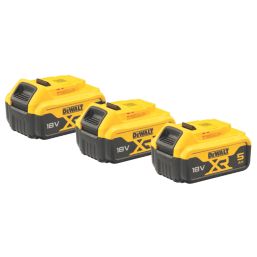 DEWALT DCB184P3-XJ 18V 5.0Ah Li-Ion XR Battery Pack Starter Kit 3 Pieces