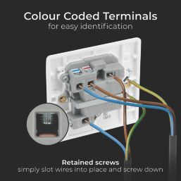 British General 800 Series 13A Switched Fused Spur with LED White