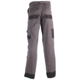 Herock Mars Work Trousers Grey/Black 32" W 32" L
