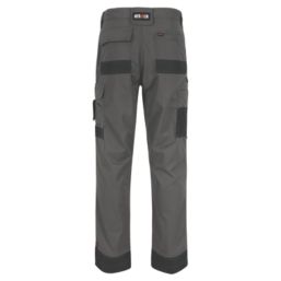 Herock Mars Work Trousers Grey/Black 32" W 32" L