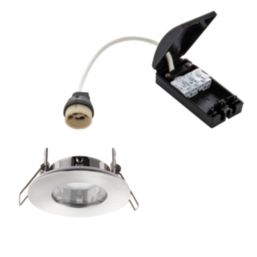 Saxby CosmosValue Fixed  Fire Rated Recessed Downlight Satin Nickel