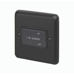 MK Contoura 10A 1-Gang 3-Pole Fan Isolator Switch Black  with Colour-Matched Inserts