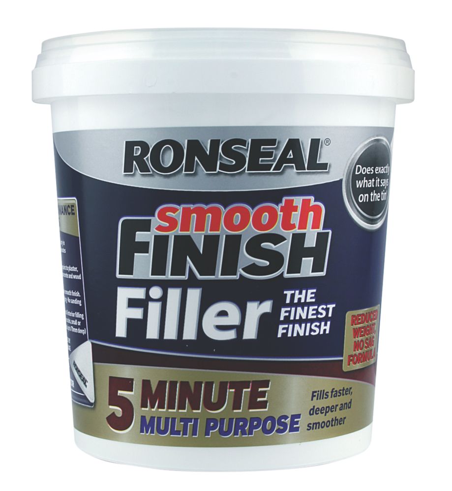 Ronseal 5 Minute Multipurpose Ready-Mixed Filler White 600ml - Screwfix
