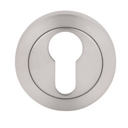 Serozzetta  Euro Escutcheon (Single) Satin Stainless Steel 52mm