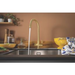 Abode Metix Monobloc Mixer Tap Brushed Brass