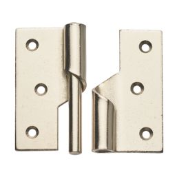 Smith & Locke Satin Nickel  Rising Butt Hinges RH 75mm x 71mm 2 Pack