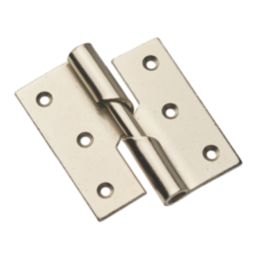 Smith & Locke Satin Nickel  Rising Butt Hinges RH 75mm x 71mm 2 Pack
