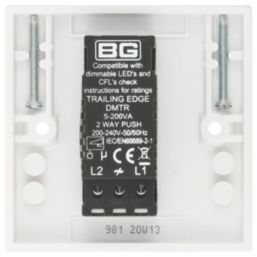 British General 900 Series 1-Gang 2-Way LED Dimmer Switch  White