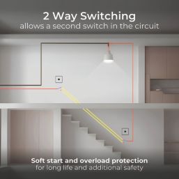 British General 900 Series 1-Gang 2-Way LED Dimmer Switch  White