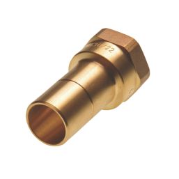 Hep2O  Brass Push-Fit Adapting Female Coupler 22mm x 3/4"