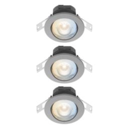 Calex SMD 220-240V 2700-6500K Adjustable Tilting Head  LED Smart Downlights Steel 4.9W 345lm 3 Pack