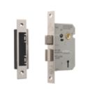 Smith & Locke Fire Rated  3 Lever Polished Chrome Architectural Sash Lock 76mm Case - 57mm Backset
