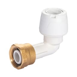 Hep2O  Plastic Push-Fit Angled Keyless Tap Connector 15mm x 1/2"