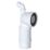 Viva  Flexible 90° Angled Pan Connector with 1¼" Adaptor White 360mm
