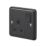 MK Contoura 13A 1-Gang DP Switched Plug Socket Black  with Colour-Matched Inserts