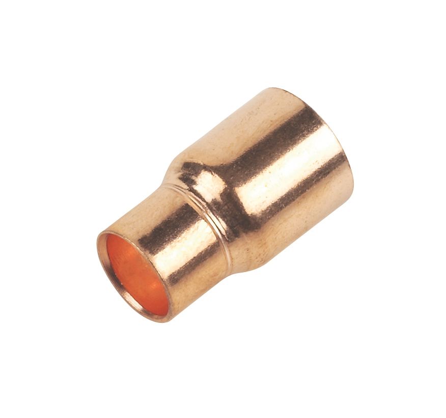 Flomasta Copper End Feed Fitting Reducers F 10mm X M 15mm 2 Pack Screwfix