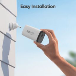 Eufy SoloCam C210  Rechargeable Battery-Operated White Wireless 2K Indoor & Outdoor Square Security Camera