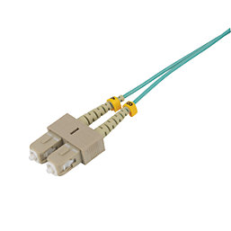 Labgear Duplex Multi Mode Green/Yellow SC- SC OM3 LSZH Fibre Optic Cable 3m
