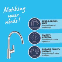 Grohe Start Edge Kitchen Mono Mixer Tap Chrome