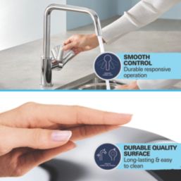 Grohe Start Edge Kitchen Mono Mixer Tap Chrome