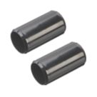 Deta TTE Conduit Couplers 25mm Black 2 Pack