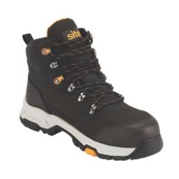 Site Stornes Size 9  Black Waterproof Steel Toe Cap Safety Boots