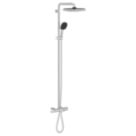 Grohe Vitalio Comfort 250 HP Rear-Fed Exposed Chrome Thermostatic Shower System with Bath Outlet