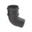 FloPlast Cast Iron Effect 112° Round Offset Bend Black 68mm