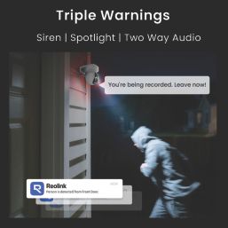 Reolink E560P PoE or Mains-Powered White Wired 4K Indoor & Outdoor Cylinder Pan & Tilt Camera