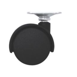 Essentials Twin Wheel Swivel Castor Set 41mm Black 4 Pieces