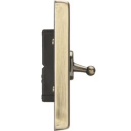 Knightsbridge  10AX 1-Gang Intermediate Switch Antique Brass with Colour-Matched Inserts