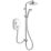 Mira Event XS Dual Gravity-Pumped White/Chrome Thermostatic Power Shower