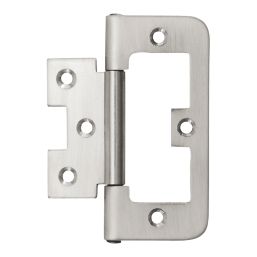 Smith & Locke Satin Nickel  Flush Hinges 75mm x 51.5mm 2 Pack