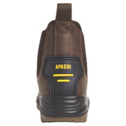 Apache AP715SM Size 11  Brown Water-Resistant Steel Toe Cap Safety Dealer Boots