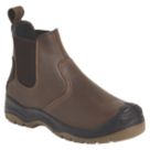 Apache AP715SM Size 11  Brown Water-Resistant Steel Toe Cap Safety Dealer Boots