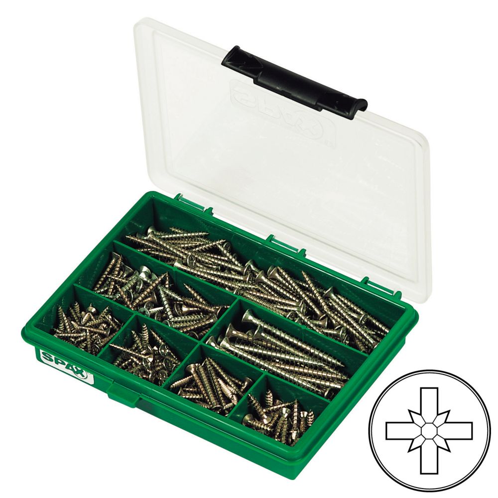 Spax PZ Mixed Screw Case 245 Pcs Screwfix