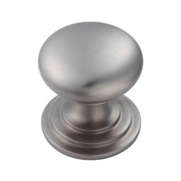 Fingertip Design Victorian Mushroom Cupboard Knob Satin Stainless Steel 38mm