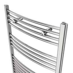 Blyss 1100mm x 600mm 1303BTU Chrome Curved  Towel Radiator