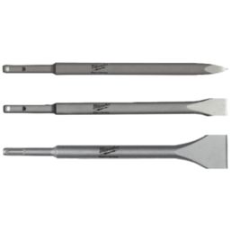Milwaukee  SDS Plus Shank Chisel Set 3 Pieces