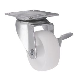 Essentials Braked Swivel Castor 50mm White