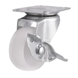 Essentials Braked Swivel Castor 50mm White