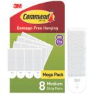 Command Adhesive Picture Hanging Strip Medium 8 Pack
